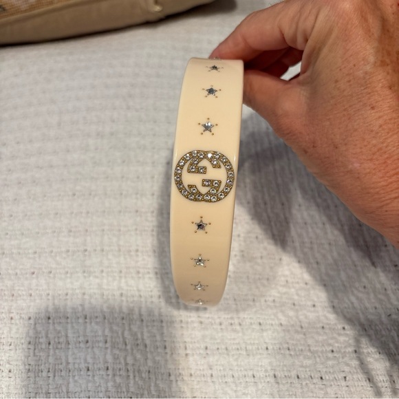 Gucci Cream Hairband with Silver Accents